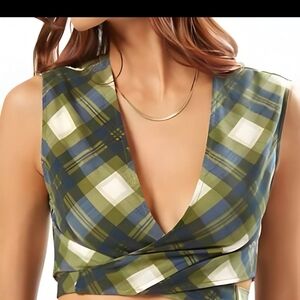 Weworewhat Tie Back Wrap Top